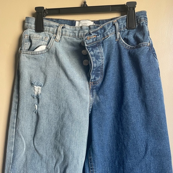 Revenge denim wide jeans color block size 5 grunge y2k 90s street wear - Picture 3 of 15